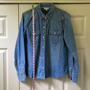 Women's, J Crew, denim shirt- size 12